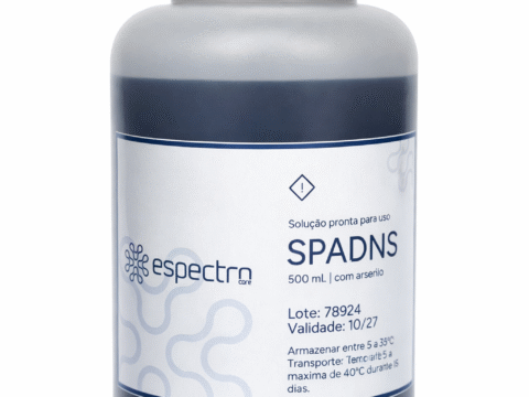 Solução Spadns c/ arsenito de sódio, para análise de Fluoreto. Frasco c/ 500 mL