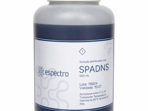 Solução Spadns para análise de Fluoreto. Frasco c/ 500 mL