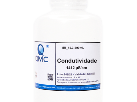 Solução Padrão Condutividade. Concentração: 1412 μs/cm. 500ml