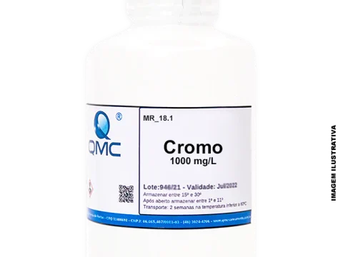 Solução Padrão Cromo Total. Concentração: 1000 mg/l. 125ml