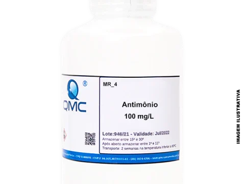Solução Padrão Antimônio. Concentração: 100 mg/l. 125 ml