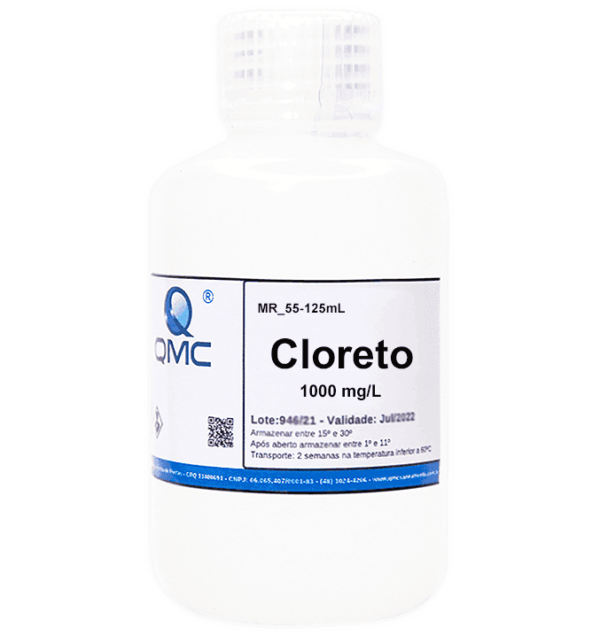 Solução Padrão Cloreto. Concentração: 1000 mg/l. 125ml