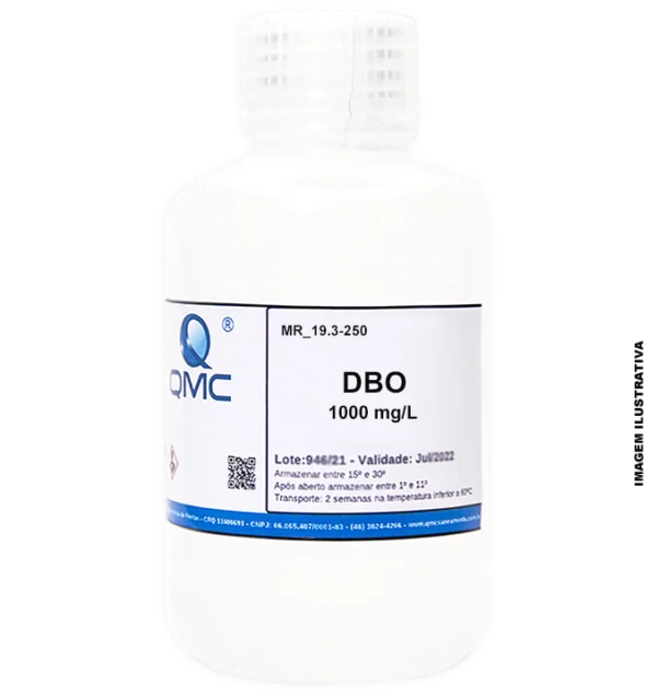 Solução Padrão DBO. Concentração: 1000 mg/l. 250 ml