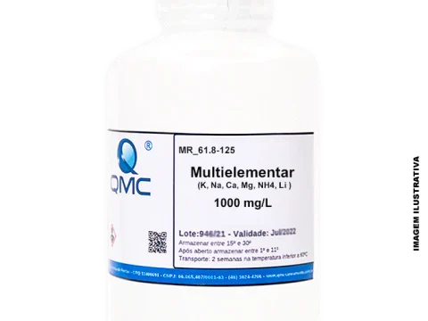 Solução padrão de múltiplos cátions para Cromatografia de Íons (Li, Na, NH4, K, Ca, Mg)