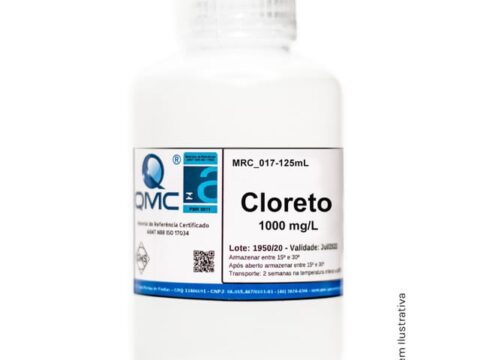 Material de Referência Certificado. MRC Cloreto. 1000 mg/L Cl. 125 ml