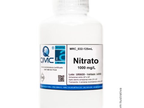 Material de Referência Certificado. MRC Nitrato. 1000 mg/L N-NO3. 125 ml