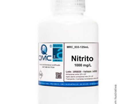 Material de Referência Certificado. MRC Nitrito. 1000 mg/L N-NO2. 125 ml