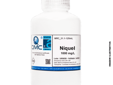 Material de Referência Certificado. MRC Níquel. 1000 mg Ni/L. 125 ml