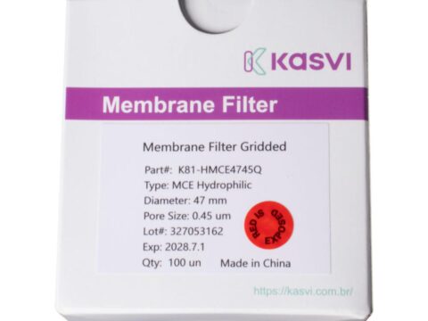 Membrana Filtrante Hidrofílica MCE 47 mm 0,45 µm | Alta Retenção e Confiabilidade Analítica. 100unid/cx