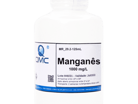Material de Referência (MR) de Manganês 1000 mg/L Mn | 100 mL | Padrão para Análise Laboratorial